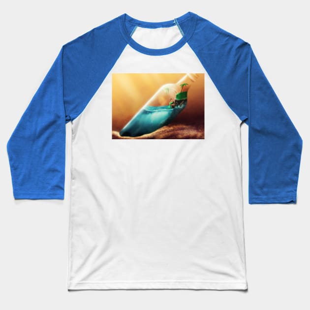 Mermaids In A Bottle Baseball T-Shirt by Jarrodjvandenberg